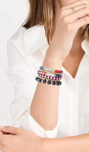 Vista 5 de Colorido juego de pulseras de cuentas de arcilla Heishi para mujer, apilables, disco de vinilo, polímero con cuentas, pulseras elásticas preppy