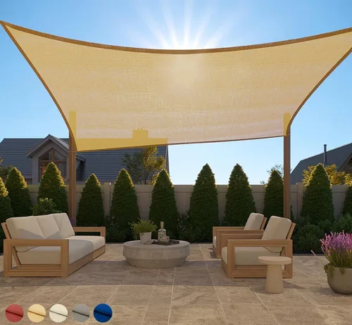 Vista 32 de GORILLA GRIP - Toldo parasol resistente, protección UV, resistente a la decoloración, desgarros y óxido, rectangular, con bordes curvos que bloquean