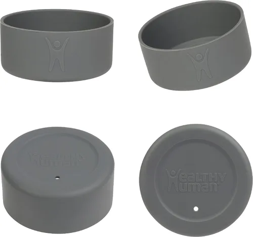 Vista 5 de Healthy Human Botas protectoras de silicona para botellas de jarra, se adapta a botellas de 32 y 40 onzas. Funda de silicona antideslizante sin BPA