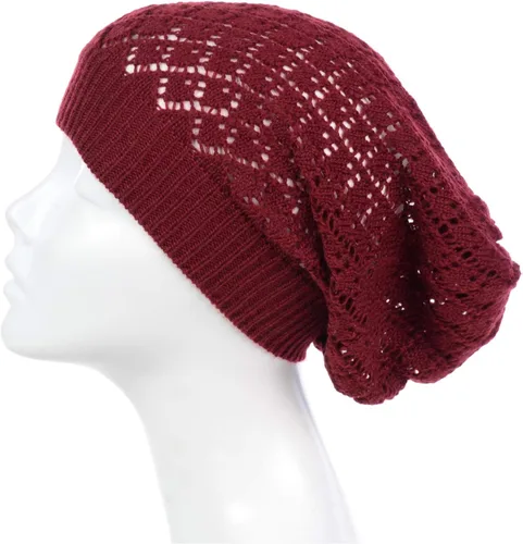 Vista 5 de BYOS - Gorro de punto de ganchillo ligero y holgado para mujer