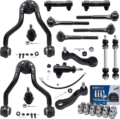 Vista 37 de Detroit Axle - Kit de suspensión frontal de 15 piezas para Jeep Grand Cherokee 99-04 1999 2000 2001 2002 2003 2004, brazos de control superior e