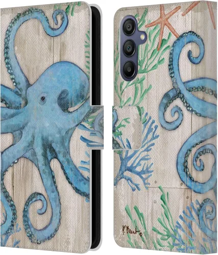 Vista 8 de Head Case Designs Officially Licensed Paul Brent Agate Mermaid Coastal Leather Wallet Case Compatible with Samsung Galaxy A15