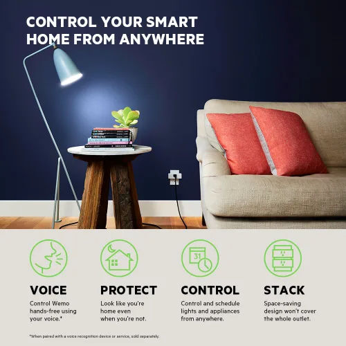Vista 2 de Wemo - Mini enchufe inteligente, mini conector inteligente, Blanco