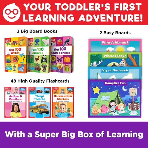 Vista 2 de Doctor Jupiter Mi gran caja de aprendizaje Juguetes para niños pequeños de 1-2-3 años Actividades educativas y de aprendizaje para niños y niñas