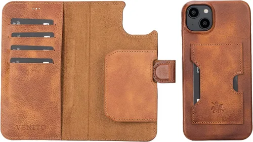 Vista 199 de Venito Florence - Funda de piel compatible con Samsung Galaxy S9, extra segura con bloqueo RFID, cartera desmontable para teléfono (gris decolorado)
