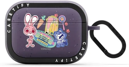 Vista 14 de CASETiFY AirPods Pro (1ª/2ª Gen) Estuche Bounce con Anillo [Colaboración Frozen] - Copo de Nieve de Anna - Taupe Mate