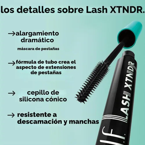 Vista 3 de e.l.f. Lash XTNDR - Máscara de pestañas, color negro Negro carbón