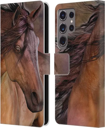 Vista 399 de Head Case Designs Officially Licensed Laurie Prindle A Morgan Christmas Western Stallion Leather Wallet Case Compatible with Samsung Galaxy A07 4G