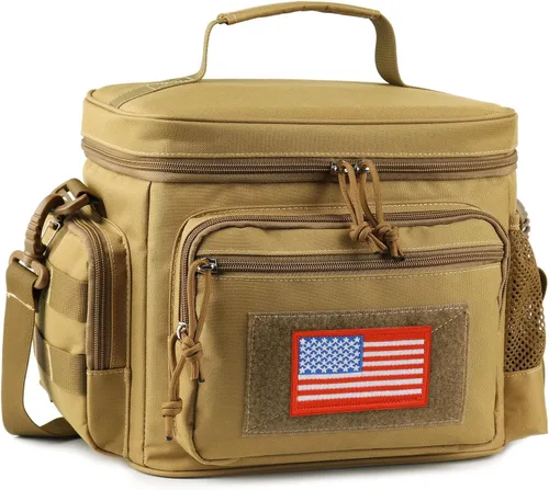 Vista 17 de ATRIPACK Lonchera táctica para hombres, bolsa de almuerzo táctica Molle con correas a prueba de fugas, aislada, para mujeres, comida para adultos
