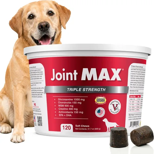 Vista 16 de PHS Joint Max Triple Strength (TS) Masticables suaves para perros, glucosamina, condroitina, MSM, cúrcuma, Omega 3, alivio del dolor de cadera