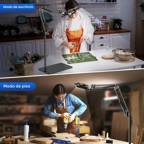 Vista 9 de Trípode para teléfono con luz recargable para cocinar videos, soporte de teléfono móvil con anillo de luz, creador de contenido, grabación de video