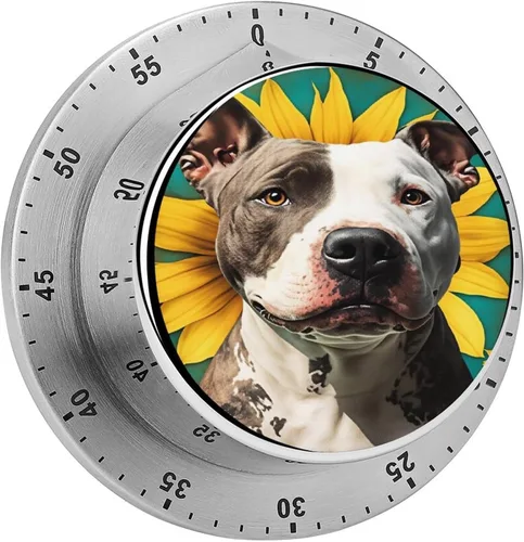 Vista 12 de Pig Floral Kitchen Timer Mechanical No-Battery, Magnetic Back, Loud Alarm for Kitchen, Study & Fitness