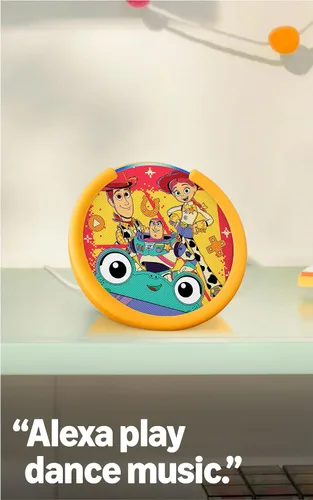 Vista 3 de Amazon Echo Pop Kids (último modelo): disfruta de audiolibros infantiles, rutinas para dormir y experiencias con Alexa+ para crear y aprender Disney