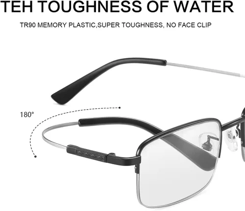 Vista 8 de Gafas de lectura multienfoque progresivas fotocromáticas Gafas de sol de transición con protección UV Lectores de sol anti luz azul