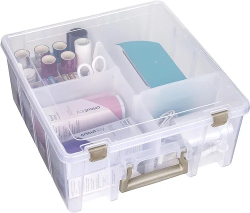 Vista 12 de ArtBin 6993SP Super Satchel Double Deep con bandeja de accesorios para manualidades en papel, transparente, 1 bolsa y 1 bandeja