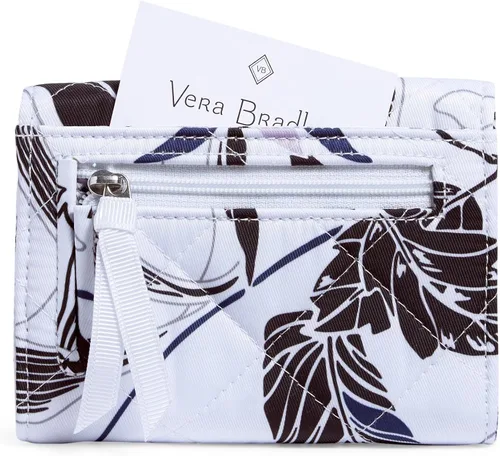 Vista 3 de Vera Bradley Cartera compacta Riley de sarga de rendimiento para mujer con protección RFID