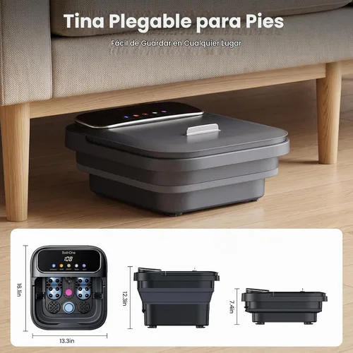 Vista 8 de Masaje plegable grande del baño del balneario del pie con la tina de remojo
