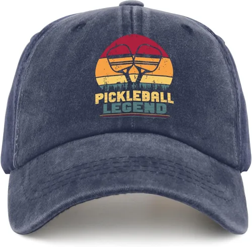 Vista 8 de OHOHOH Sombrero de camionero de raqueta para tenis, pickleball, sombrero de camionero, sombrero de béisbol negro con pigmento, regalos para papá