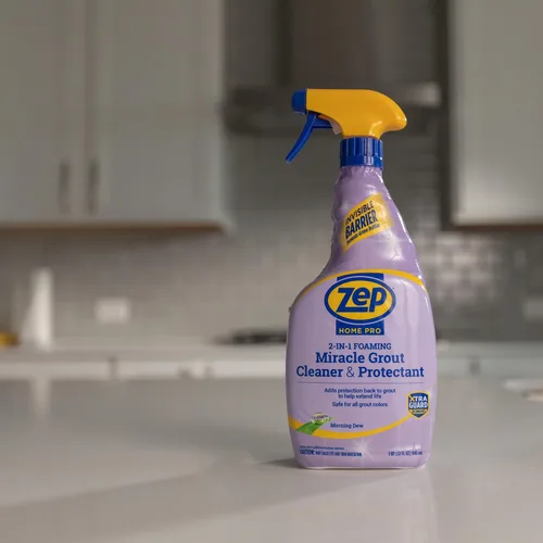 Vista 3 de Zep Home Pro Foaming Miracle Limpiador y Protector de Lechada Espumoso - 32 onzas líquidas - (Paquete de 1) 2 en 1 para líneas de lechada brillantes