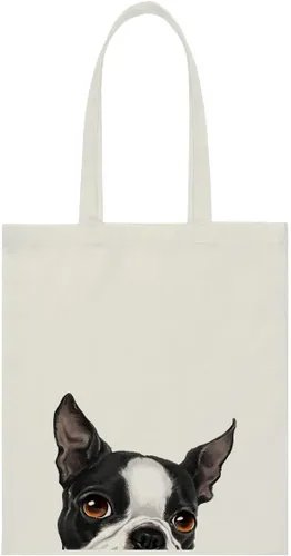Vista 40 de WIRESTER Bolsa de lona para mujeres y niñas, bolsa de playa, comestibles y viajes, lindo perro