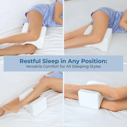 Vista 6 de 5 STARS UNITED Half Moon Bolster - Almohada semirenrollable y almohada de rodilla para personas que duermen de lado, 100% espuma viscoelástica
