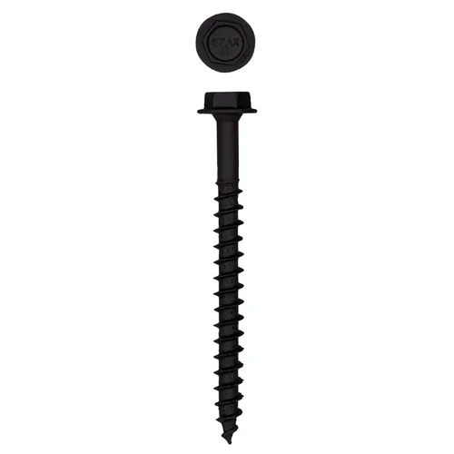 Vista 29 de Tornillos de retraso de madera estructural con cabeza hexagonal exterior de 1/2 "x 5" Powerlags Hex (25 EA)