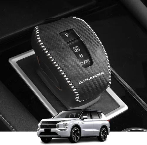 Vista 8 de Accesorios de interior personalizados para Mitsubishi Outlander 2022 2023 2024 Outlander PHEV 2023 2024 Cubierta de pomo de cambio de marcha