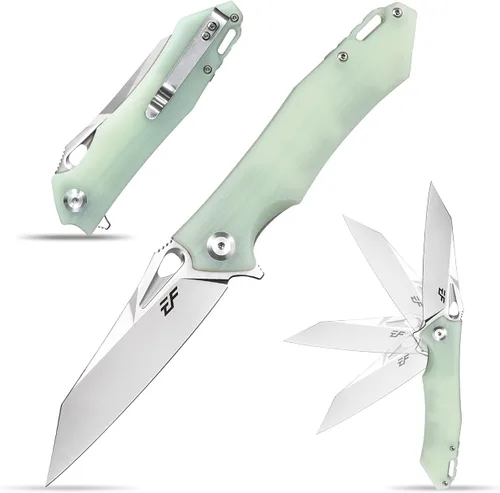 Vista 10 de Eafengrow EF934 Cuchillo de bolsillo D2 Hoja de acero Cuchillo plegable G10 Mango Liner Lock Camping Survival Tool Cuchillos para acampar al aire