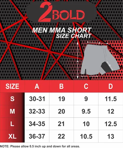 Vista 4 de 2BOLD - Pantalones cortos de MMA para BJJ Grappling Shorts en blanco UFC Cage Fighting Men's No-Gi Athletic Shorts