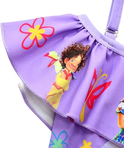 Vista 4 de FUNTEKS Toddler Baby Girls Bathing Suit Two Piece Swimsuit Bikini Summer Beach Wear Swimwear for 3-10 Years