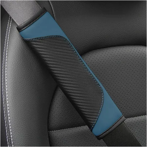 Vista 10 de Osilly 2 piezas de fundas para cinturón de seguridad de coche, protección de hombro de fibra de carbono, cojín suave para cinturón de seguridad