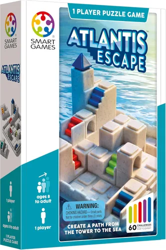 Vista 3 de SmartGames Atlantis Escape - Juego compacto de lógica con 60 desafíos para mayores de 8 años