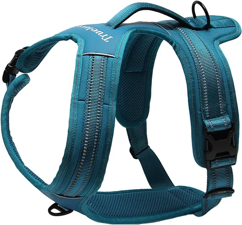 Vista 10 de TRUE LOVE Truelove TLH5551 - Arnés reflectante para perro con asa, chaleco acolchado suave sin tirones, capa exterior Oxford duradera para razas