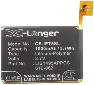 Vista 5 de Batería de repuesto de polímero de litio para Apple iPod Touch 5, iPod Touch 5ª generación PN 616-0621, LIS1495APPCC, A1421 1000mAh