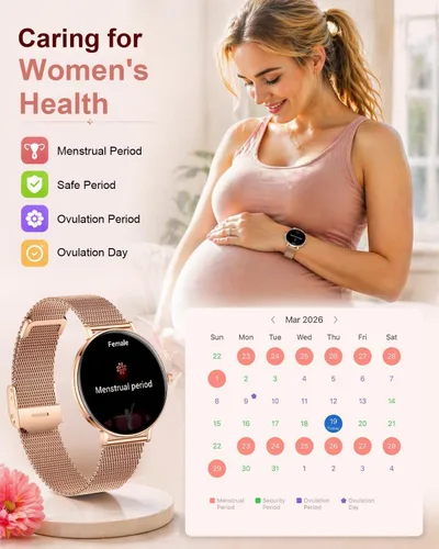 Vista 6 de Smart Watches for Women,1.32'' AMOLED Ultra-Thin Smart Watch with Bluetooth Make/Answer Call,Heart Rate/SpO2/Sleep Tracker,120+ Sport Modes IP68