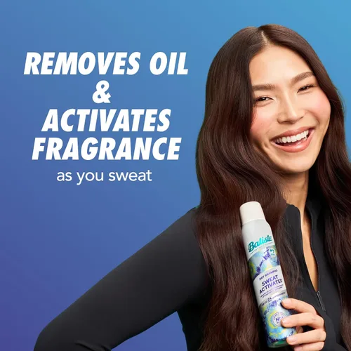Vista 4 de Batiste Champú seco activado por el sudor, neutraliza el olor hasta 24 horas y evita la acumulación de sudor en el cabello, champú sin agua, 3.81