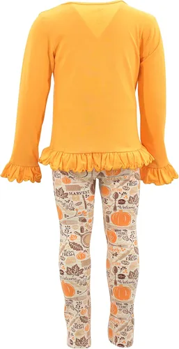 Vista 4 de Unique Baby Girls 2 Piece Matching Outfit For Every Holiday Long Sleeve Legging Sets 4