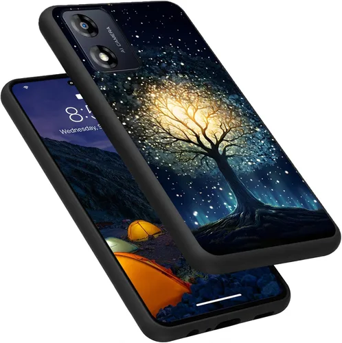 Vista 41 de Funda para Motorola Moto G Play 4G 2024, delgada y ligera, de silicona de TPU suave, color negro, ultrafina, para Motorola Moto G Play 4G 2024, Art