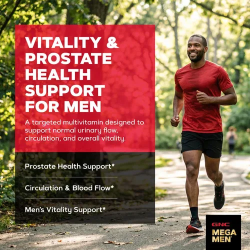 Vista 2 de Cápsulas GNC Mega, para la próstata y virilidad para hombres 90