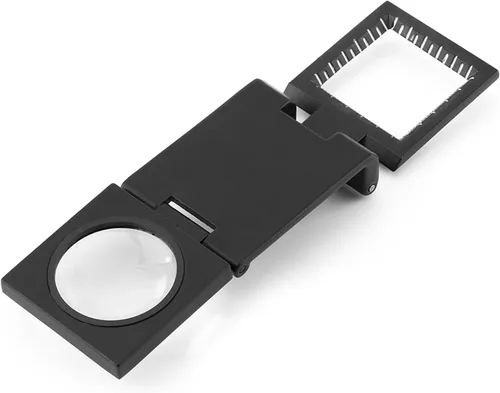 Vista 2 de Lupa plegable, lupa plegable de 0.394 x 1.102 in, tres lupas plegables 10X, lupa de aleación de zinc, mini lupa plegable con escala para reparación