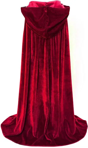 Vista 5 de Makroyl - Capa de terciopelo para niños con capucha para disfraces de Halloween o Navidad