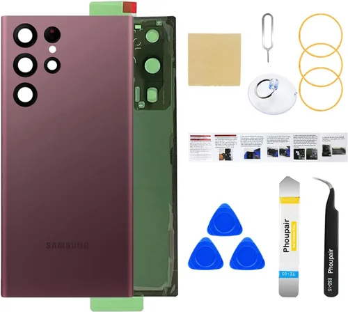 Vista 8 de Reemplazo de cristal trasero para Samsung Galaxy S24 con kit de herramientas de reparación profesional (Amber Yellow)