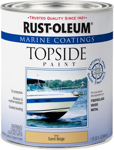Vista 8 de Rust-Oleum 207005 Pintura para cubierta marina Marine Coatings, cuarto de galón, color gris acorazado