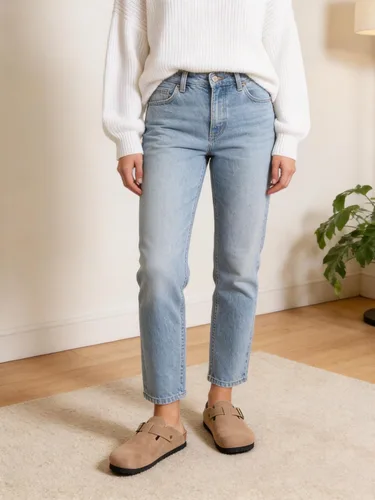 Vista 2 de Zuecos para mujer, Zuecos para mujer - Mules de casa con soporte de arco y hebilla ajustable