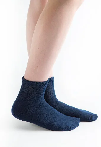 Vista 4 de Doc Ortho Calcetines de algodón para diabéticos de ajuste holgado para hombres y mujeres, 12 pares, 1/4 de tripulación