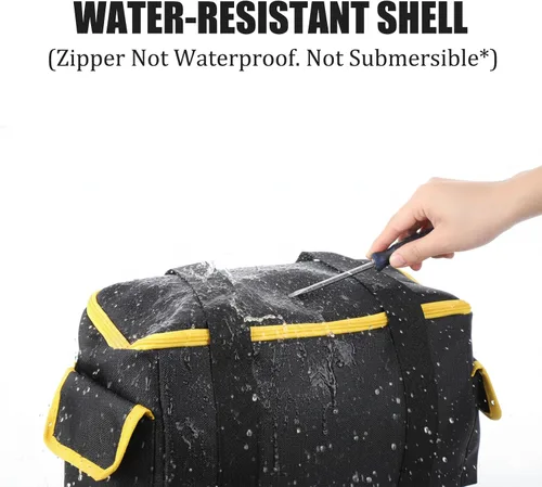 Vista 6 de DEWALT - Bolsa de herramientas para sierra circular DEWALT 20V MAX 6-1/2 pulgadas DCS391B/DCS565B con múltiples bolsillos para baterías, máscaras
