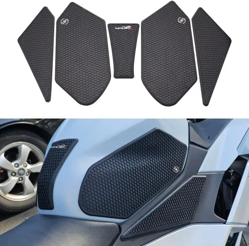 Vista 2 de Para Kawasaki Ninja 400 Ninja400 2018-2022 Lateral Tanque de Combustible Protector Pegatinas Pegatinas de Gas Rodilla Agarre Almohadilla de Tracción