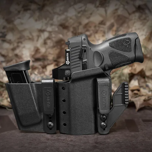 Vista 4 de GRITR IWB Appendix Carry Kydex Right/Left Hand Gun Holster Compatible with Taurus G2c/G2s/G3c/G3x w/Magazine Holder, Optic Cut, Open Bottom