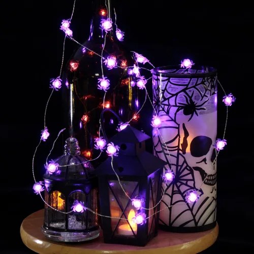 Vista 6 de Luces encadenadas de moda para Halloween, 10 pies 3A, Araña