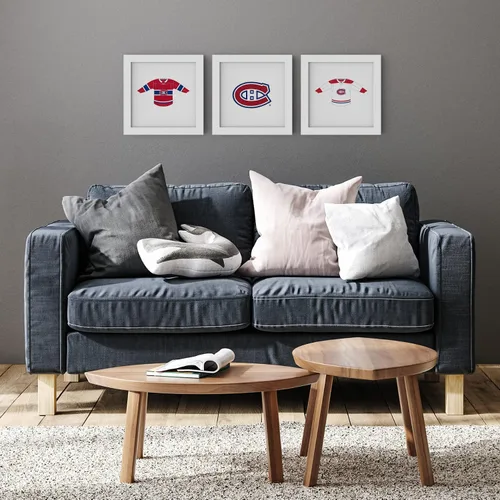 Vista 2 de Trends International Gallery Pops NHL Montreal Canadiens - Jersey Wall Art Bundle (3-Pack) Gallery Pops Wall Art, White Framed Version